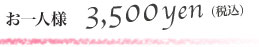 お一人様3,500円